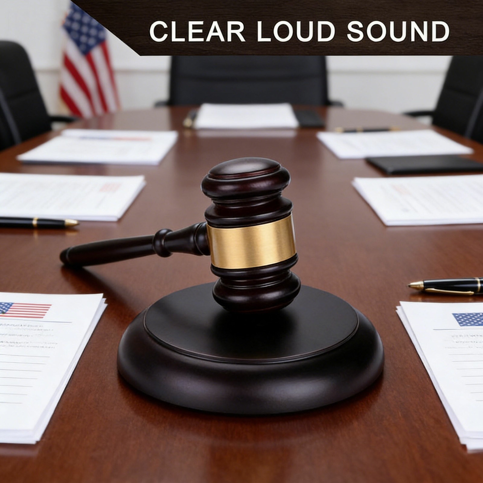Wooden Judge Hammer W/ Sound: Ideal for Court Proceedings & Public Sales