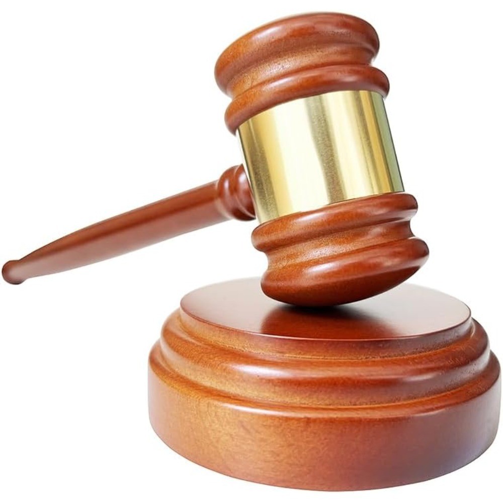 Handmade Wooden Gavel and Sound Block Set for Judge Auctioneer Lawyer Meeting