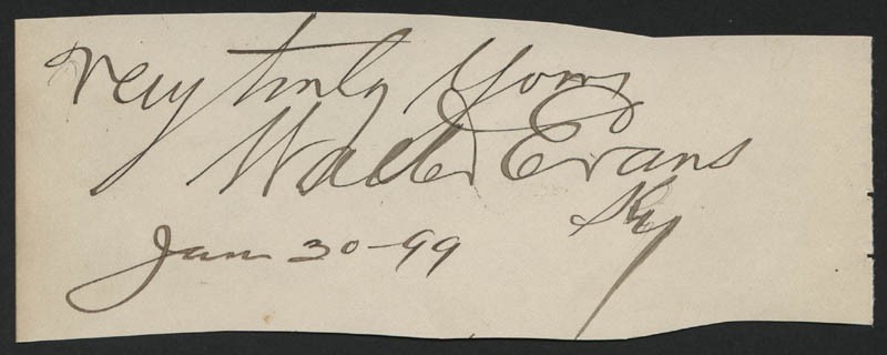 WILLIAM H. MOODY – AUTOGRAPH SENTIMENT SIGNED 01/30/1899 WITH CO-SIGNERS