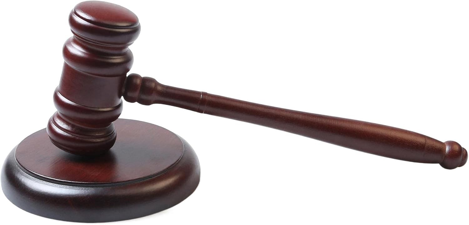 Handmade Wooden Gavel and Block Set Perfect for Lawyer Judge Auction Sale Meetin