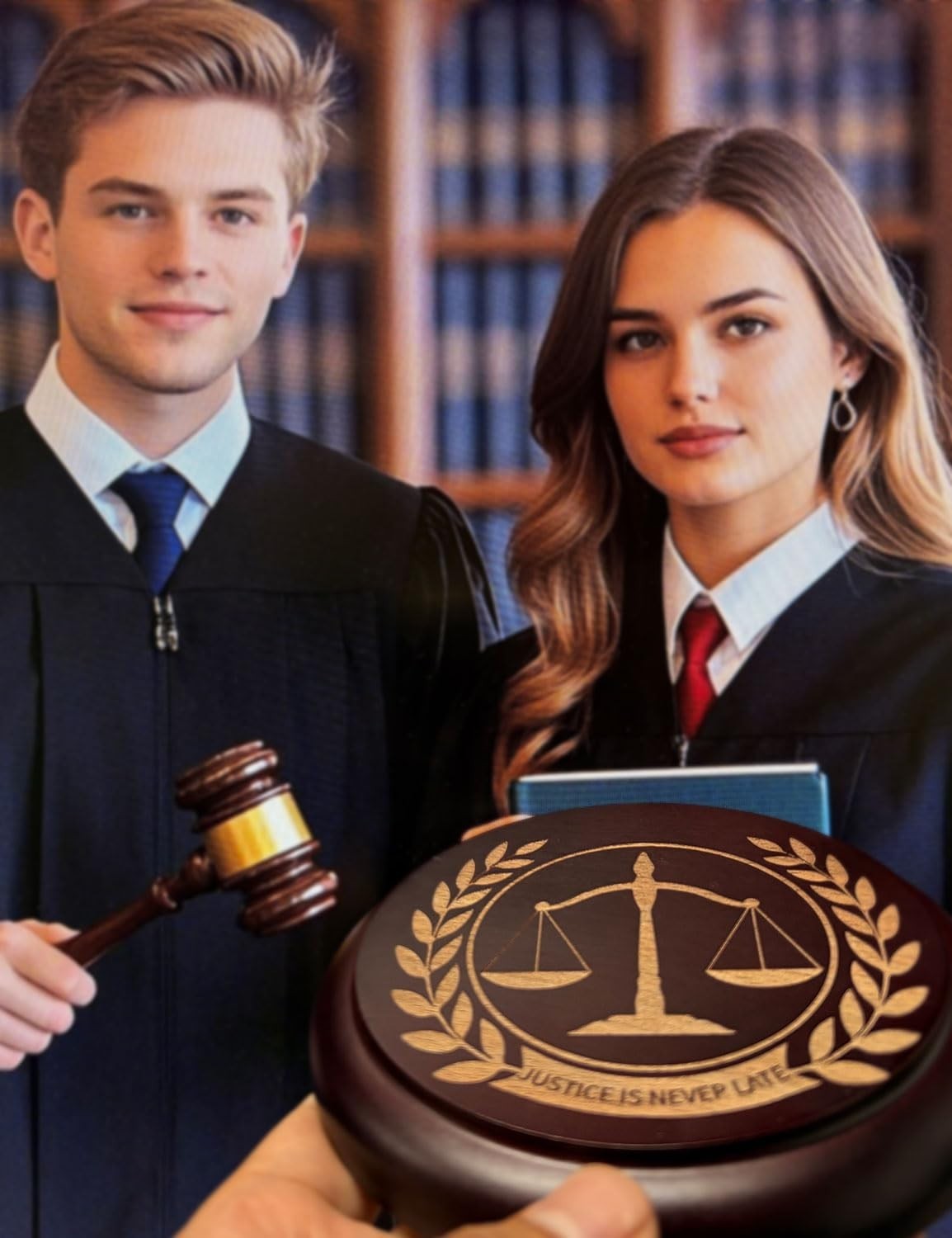 Wooden Gavel & Sound Block Set – Judge’s Gavel for Court, Meetings, Auctions, Pr
