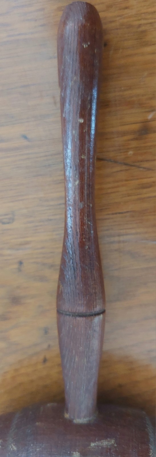 Antique Wooden Gavel Aluminum End Court Judge Auctioneer Vintage Patina