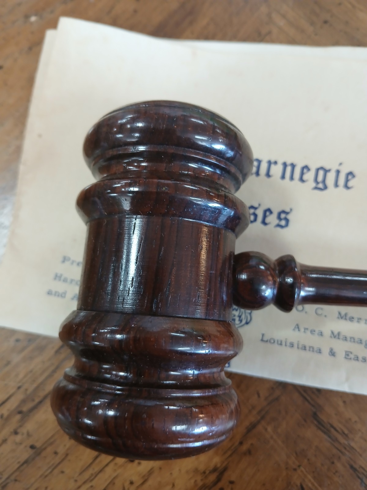 Auction Judge Gavel Hammer Prop Mallet Brown Wood Wooden Judges