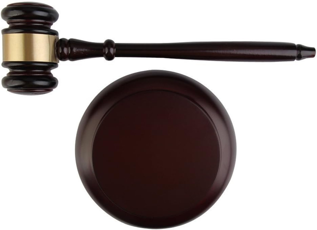 Wooden Gavel and Sound Block,Perfet for Judge Lawyer Auction Sale
