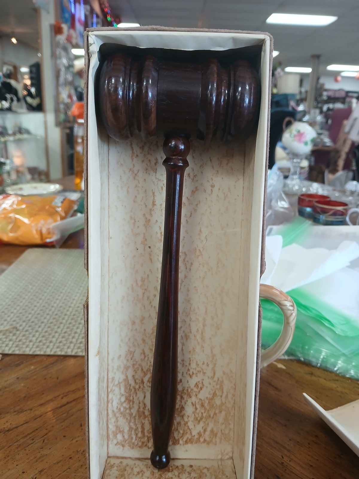Auction Judge Gavel Hammer Prop Mallet Brown Wood Wooden Judges