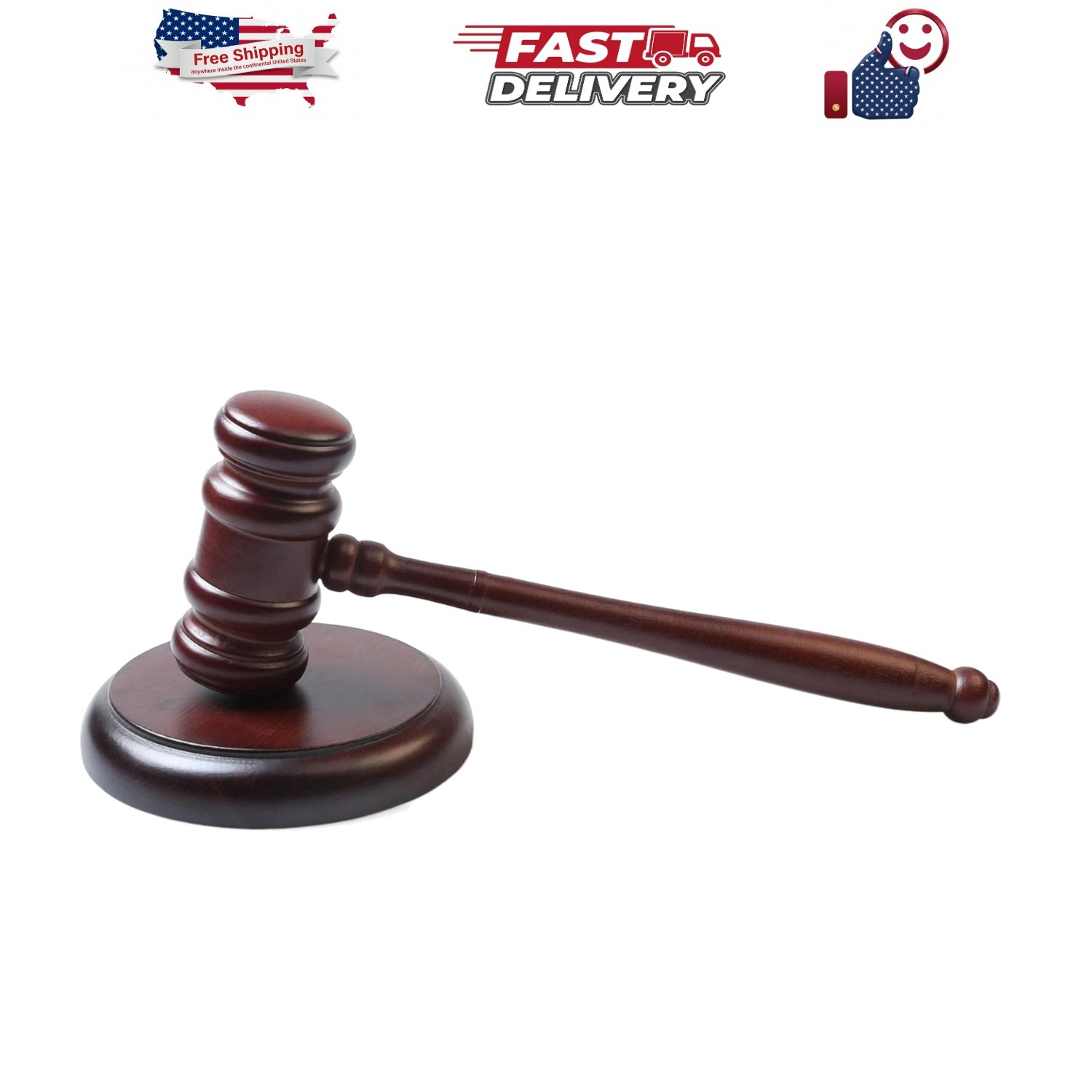 Handmade Wooden Gavel and Block Set Perfect for Lawyer Judge Auction Sale Mee…