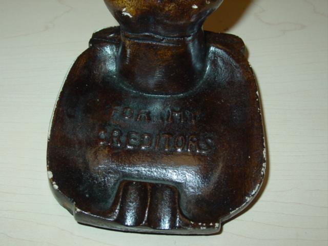 Vintage Handmade Ceramic «For My Creditors» Stained ‘The Finger’ Ash Tray (VG)