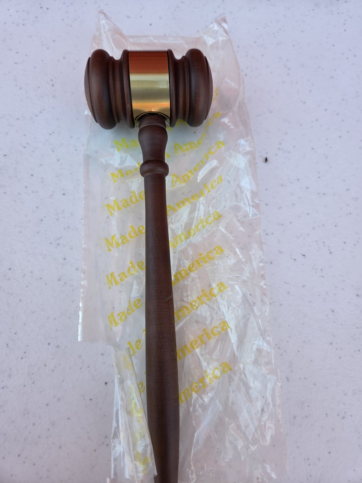 Professional Wood Gavel with Brass Band – Made in USA
