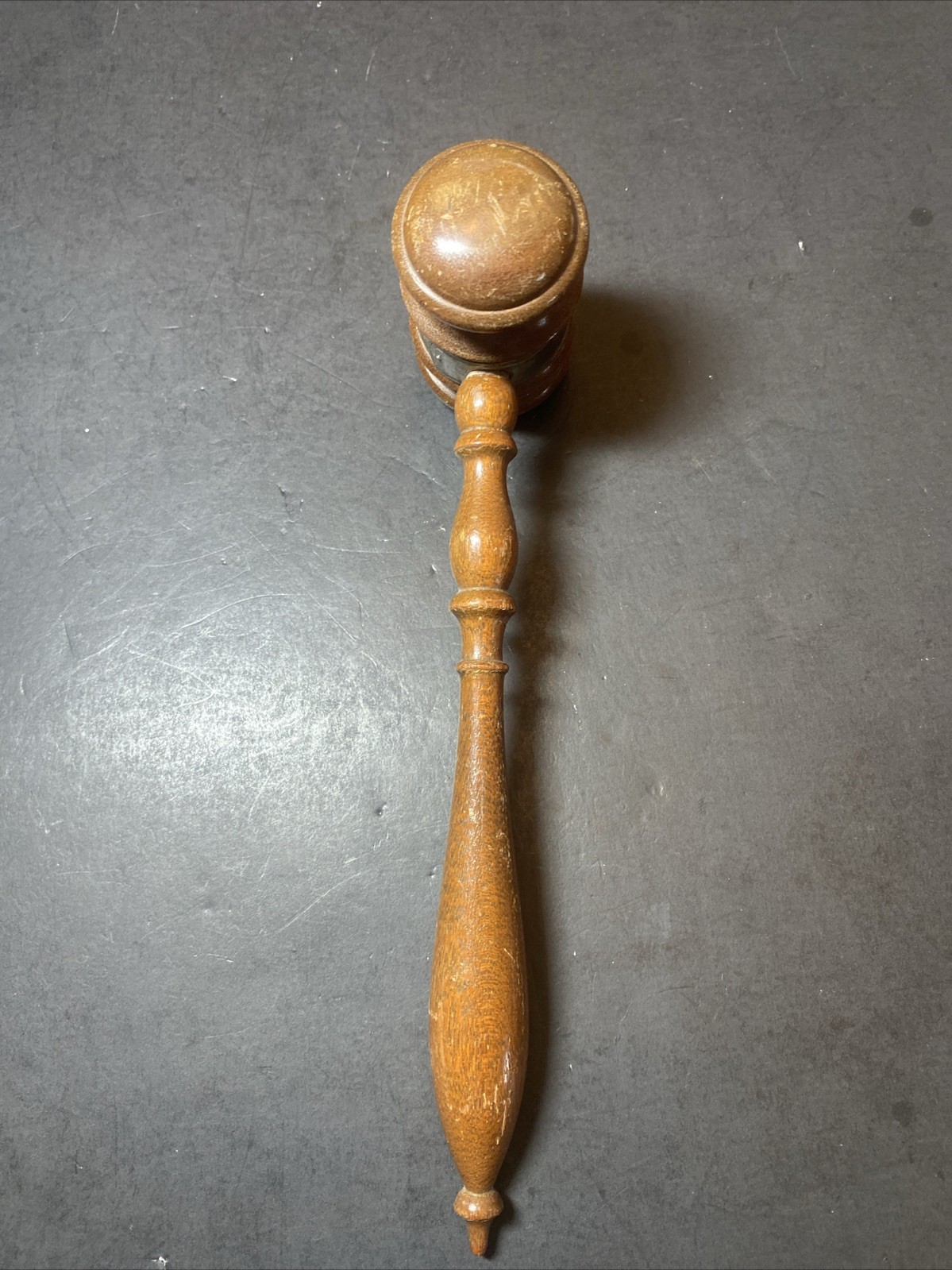 Vtg Wooden Walnut Gavel 8 1/2” Engraved To Write A Mitchell 1941 American Legion