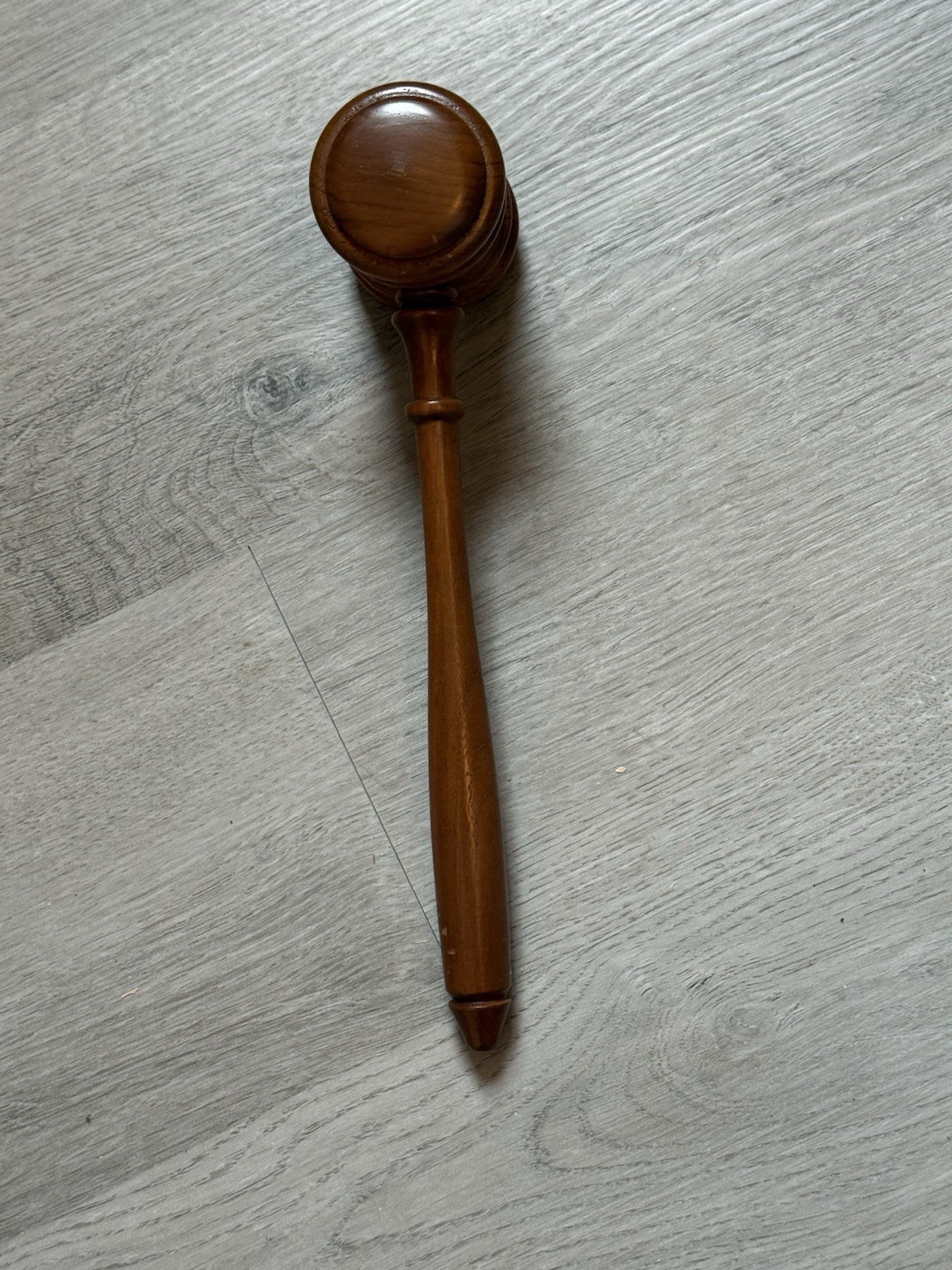 Vintage C R Gibson KC-115 Hardwood Judge Auction Gavel Bench Crafted in USA
