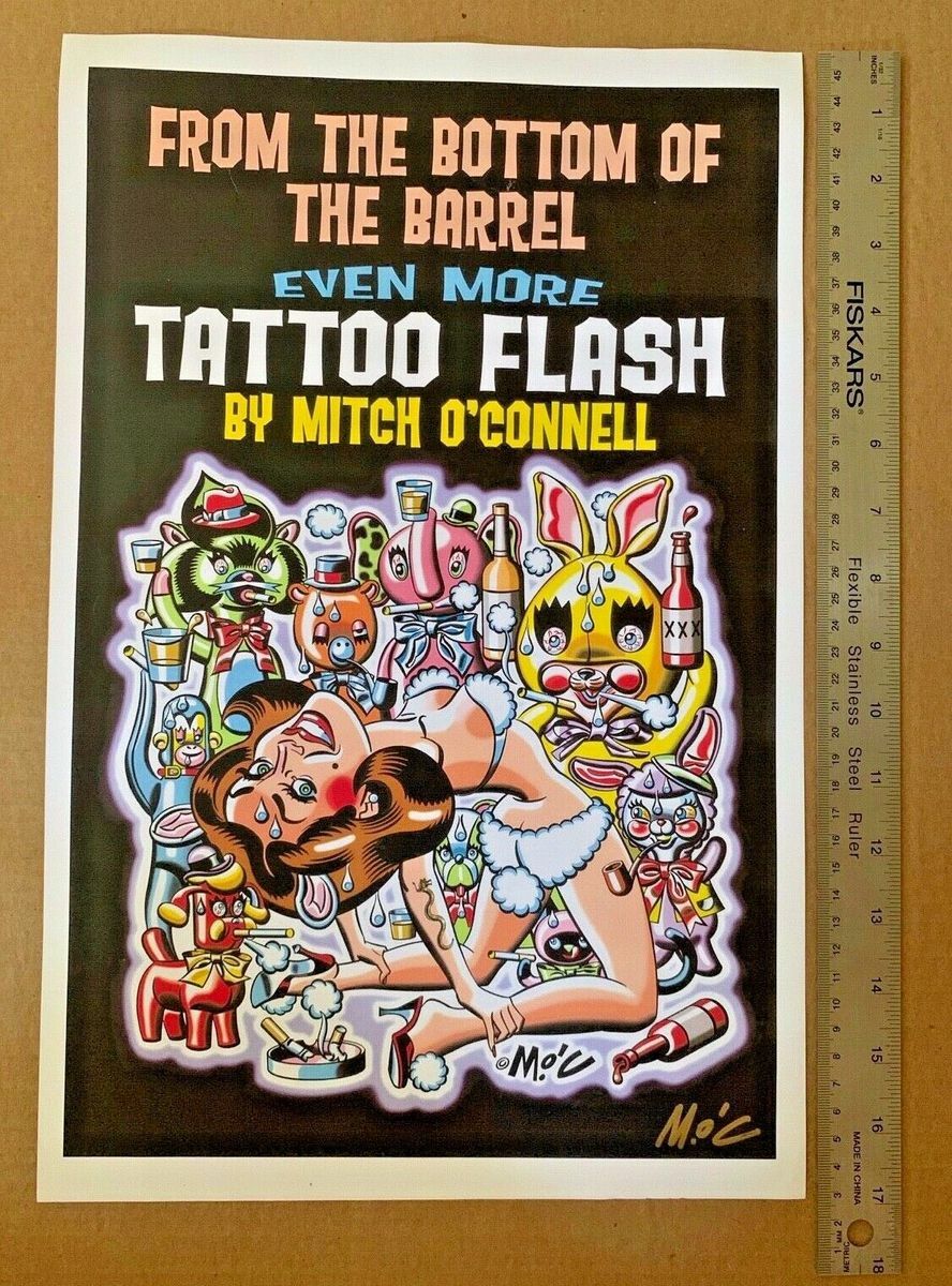 SIGNED TATTOO FLASH Mitch O’Connell 13 SIGNED prints plus promo material PIN-UP