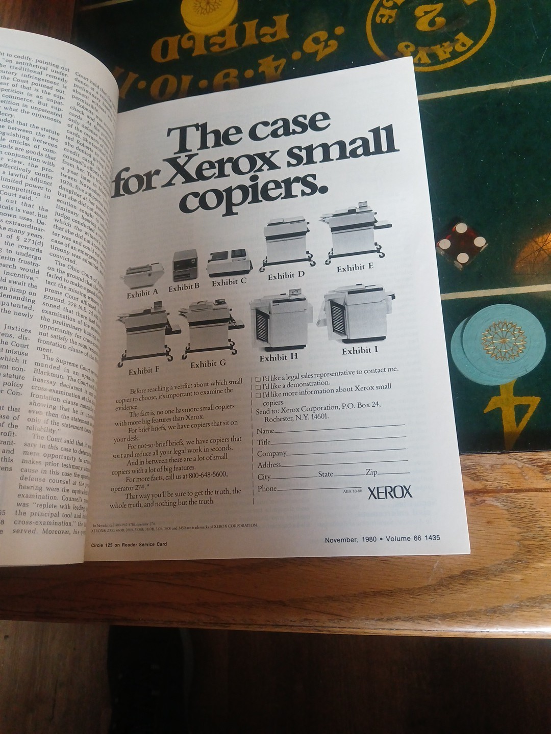 Vintage American Bar Association Journal November 1980