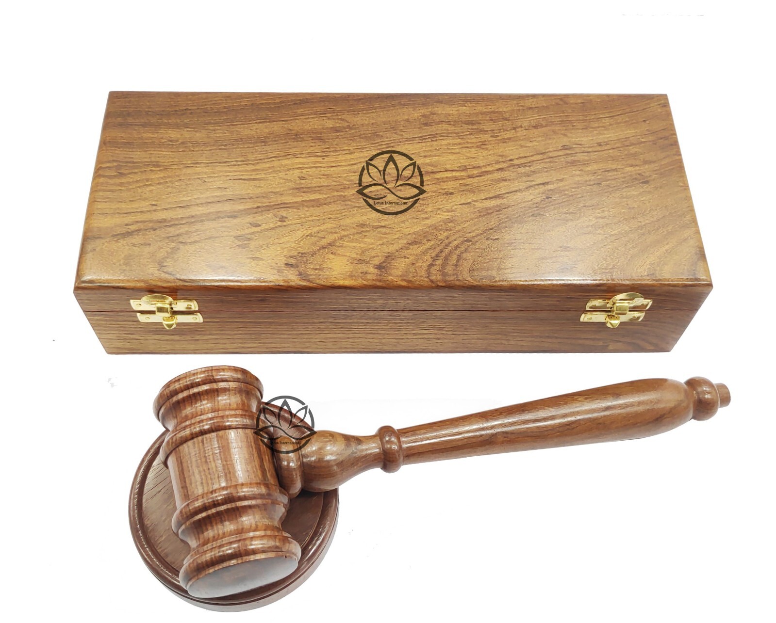 Unbreakable joint Rosewood Gavel and block premium handcrafted gavel blue box