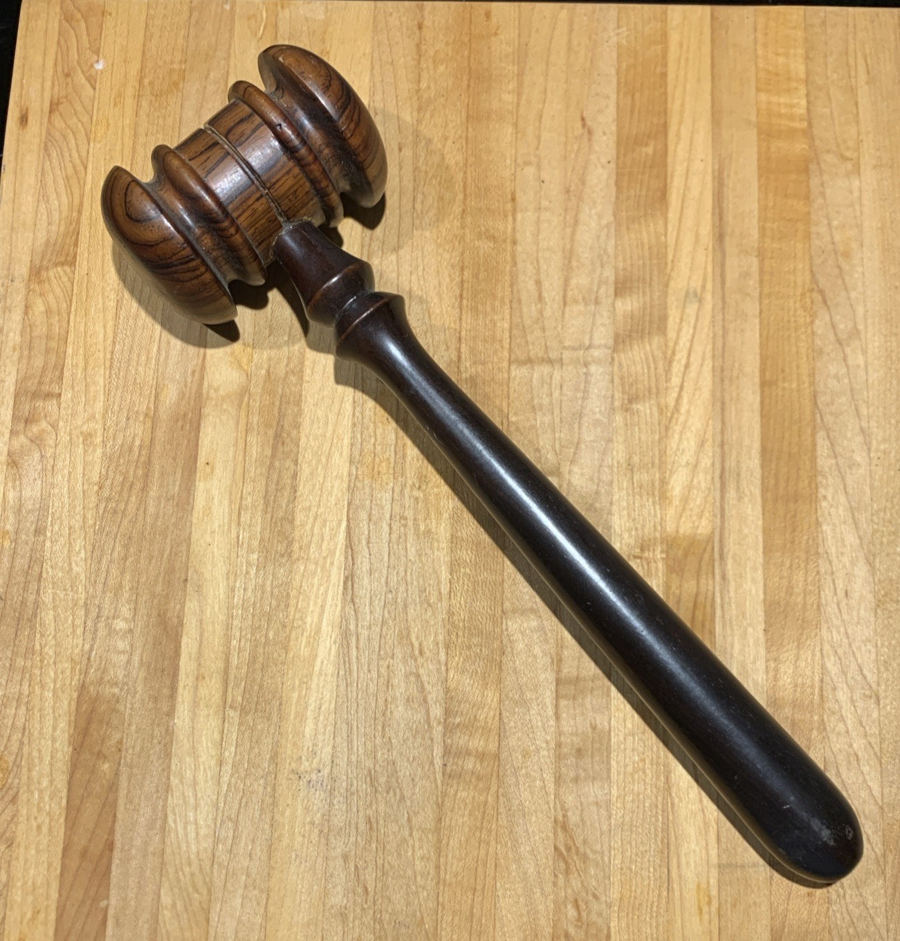 Solid Hardwood Auctioneer or Judge’s Gavel – Excellent Condition 11”