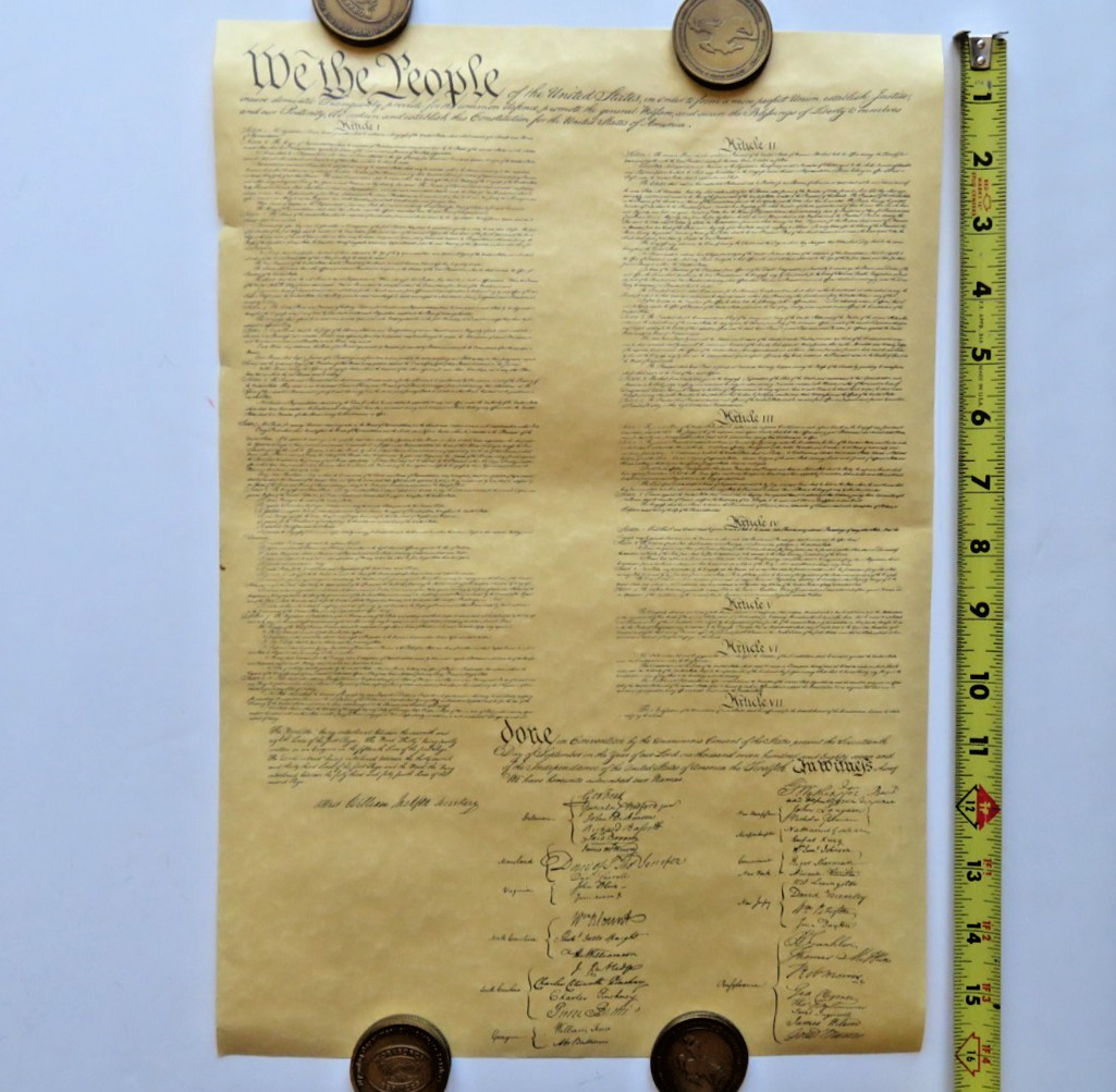 1787 United States Constitution «We The People» Replica Kmart® Rubbermaid®