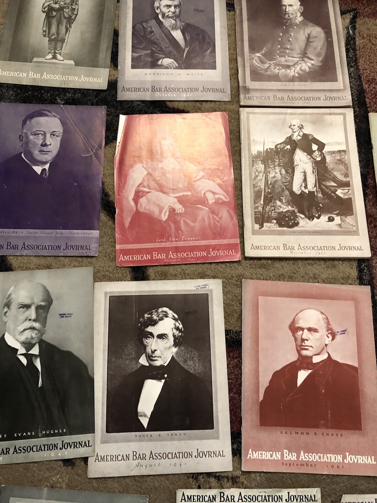 Vintage American Bar Association Journal Covers(18) and Full Magazines(4) Poster
