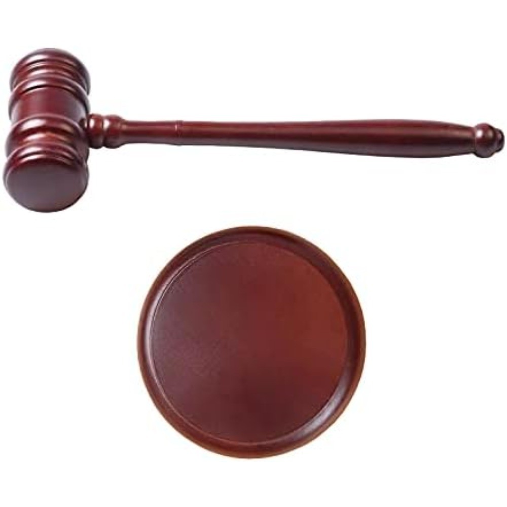 Handmade Wooden Gavel and Sound Block Set for Judge Auctioneer Student Gift