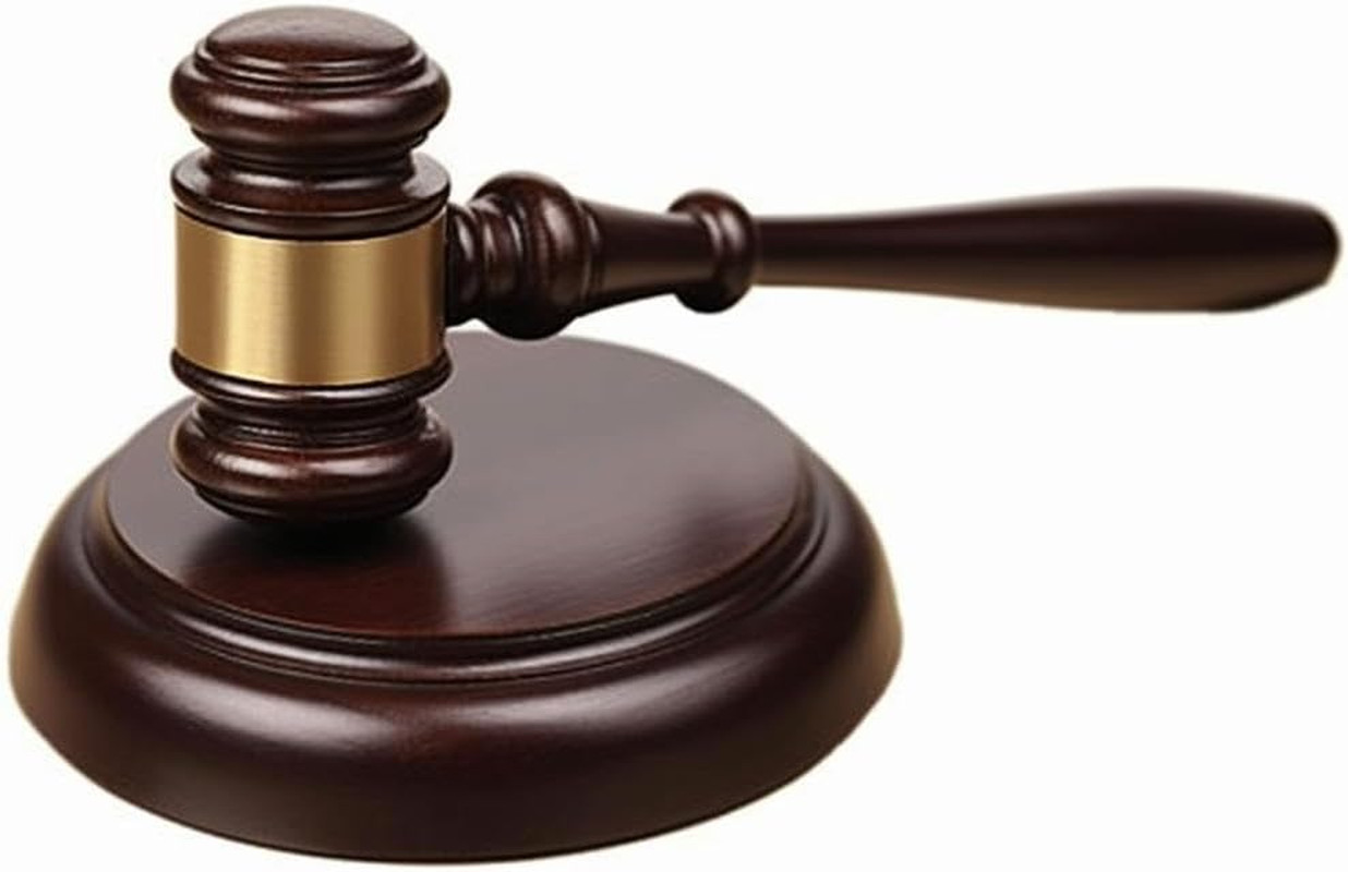 Wooden Judge Gavel and Sound Block Set for Meetings Auctions Mock Trials