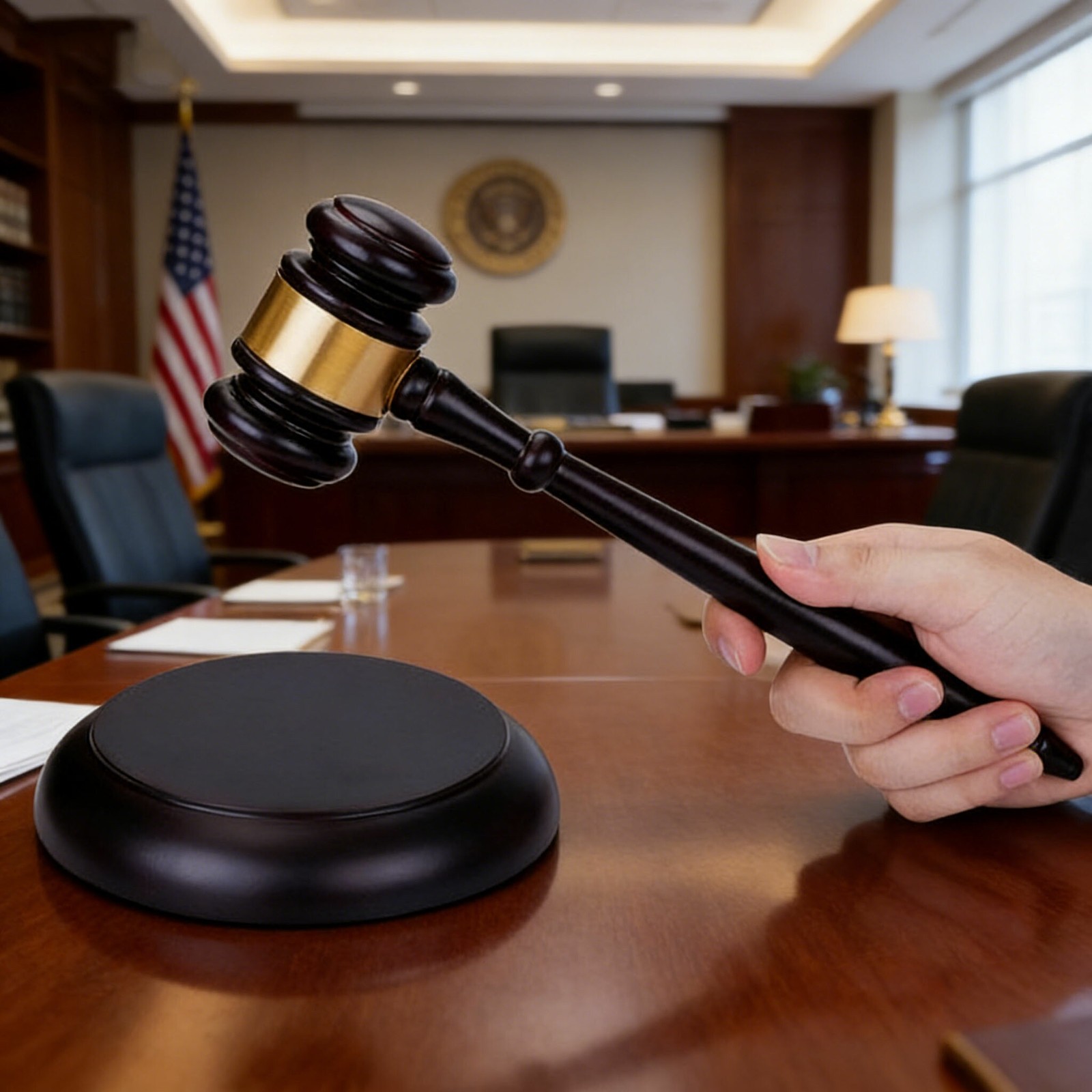 Wooden Judge Hammer W/ Sound: Ideal for Court Proceedings & Public Sales
