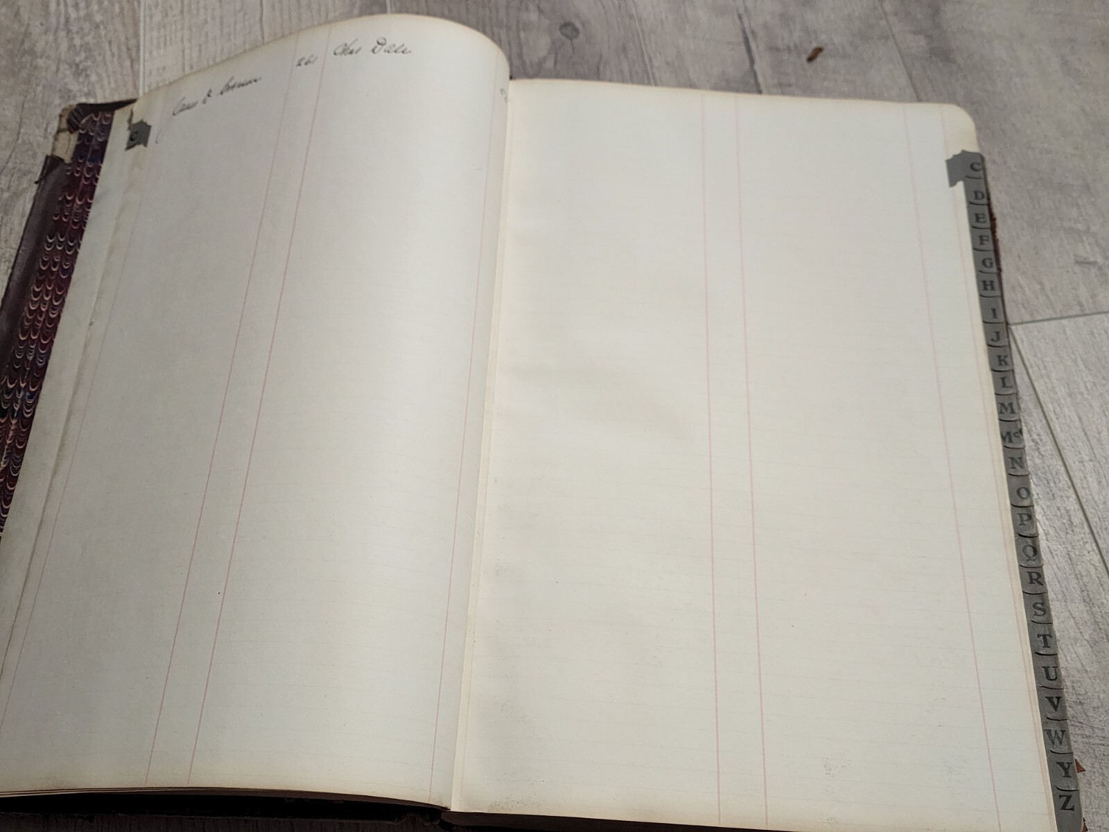 1928 CLINTON COUNTY MISSOURI LEATHER BOUND WITNESS AFFIDAVIT FEES COURT LEDGER