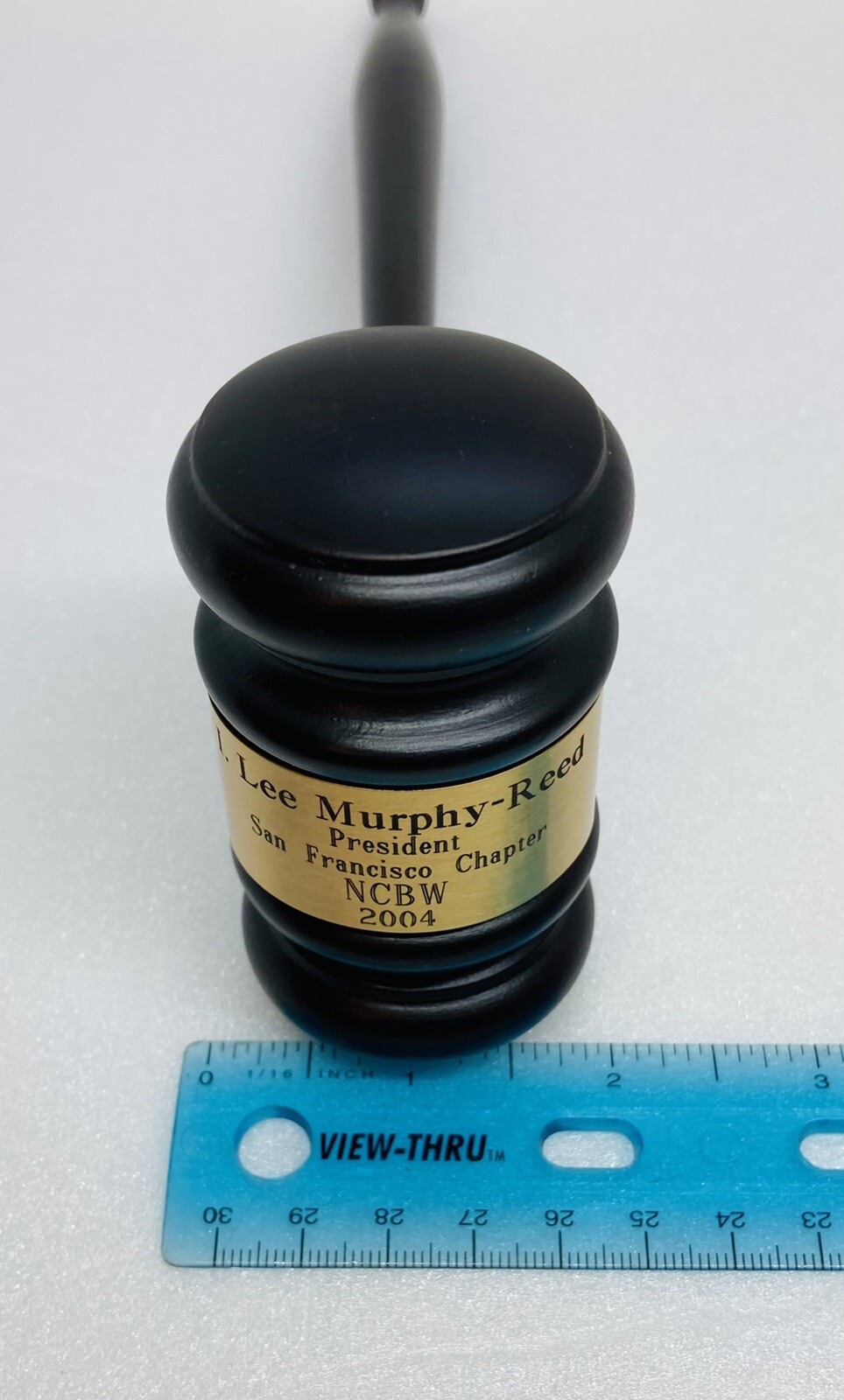 Rare NCBW President Mahogany Wood Gavel 2004 Commemorative Gift USA Made 23