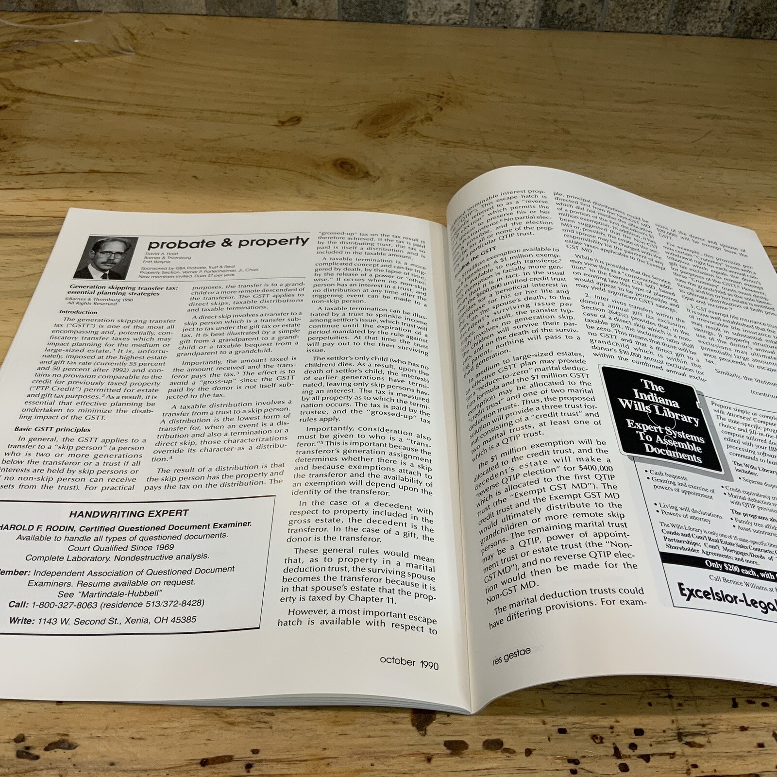 Indiana State Bar Association 1990 Res Gestae Lawyers Law Attorney