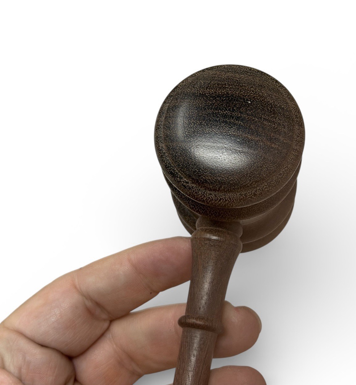 Vintage 1960s Rosewood Judge Auctioneer Gavel Courtroom 1-Piece Head No Band