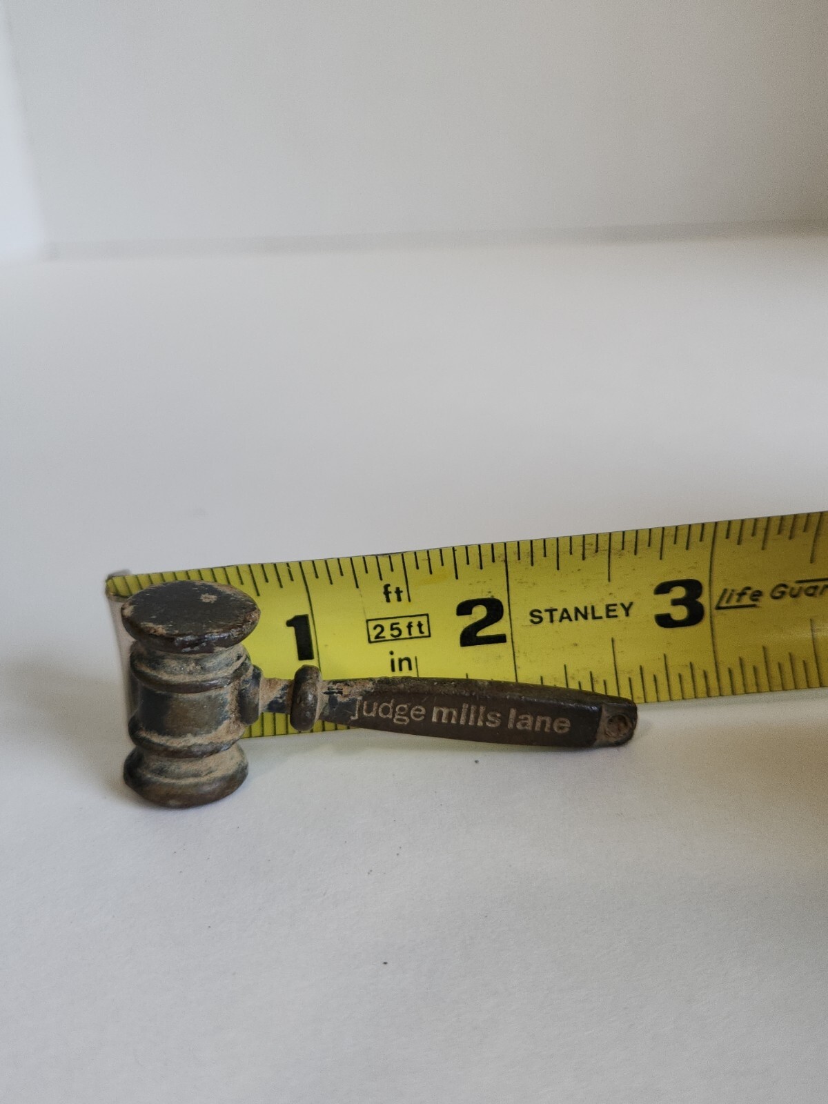 Judge Mills Lane Vintage Metal Gavel Keychain Gift Found Metal Detecting