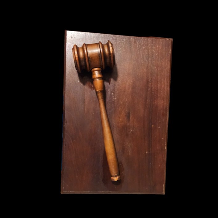 Vintage Solid Wood Gavel Wall Plaque Desk Decor For Judges Lawyers Auctioneers