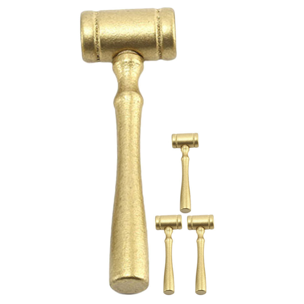 4pcs Wooden Small Gavel Party Costume Hammer Judge Gavel Plaything for Kid