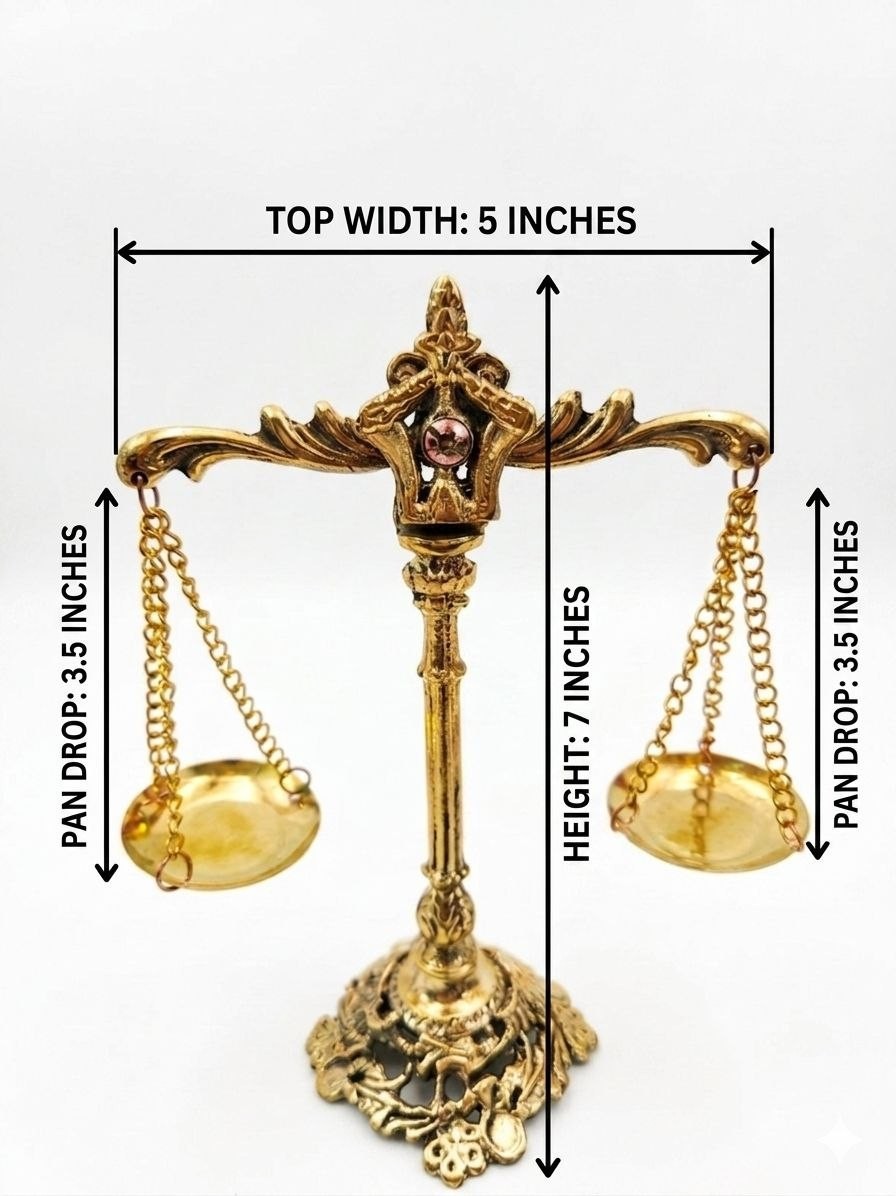 Vintage Brass Scales of Justice Lawyer Office Decor Mini Gold Antique Balance