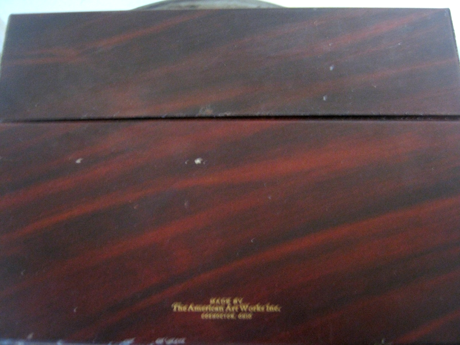 AMERICAN ACADEMY OF LETTERS CHICAGO TIN STORAGE BOX Made in Coshocton Ohio