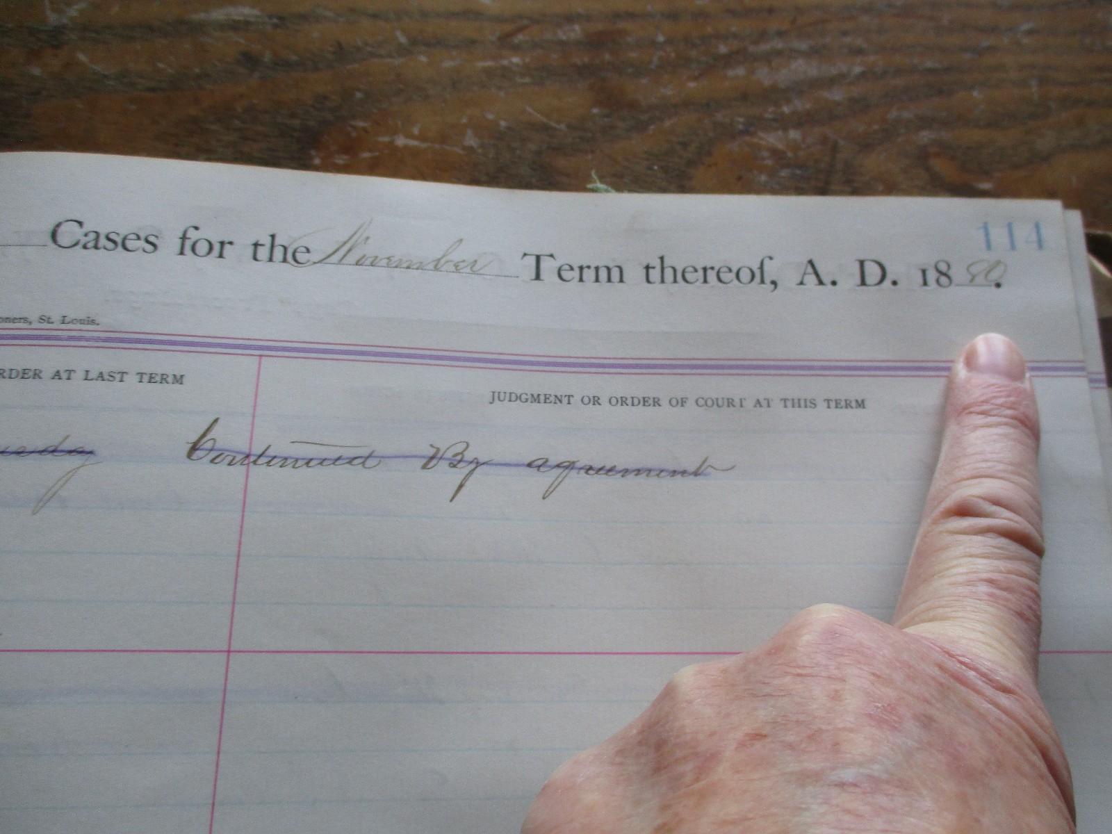 1879 Nodaway County Missouri Circuit Court Clerk’s Docket, large volume