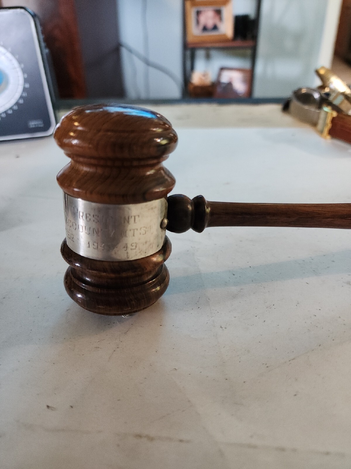 Vintage Wooden Gavel 1948-49 Society of American Accountants Hollywood 10″