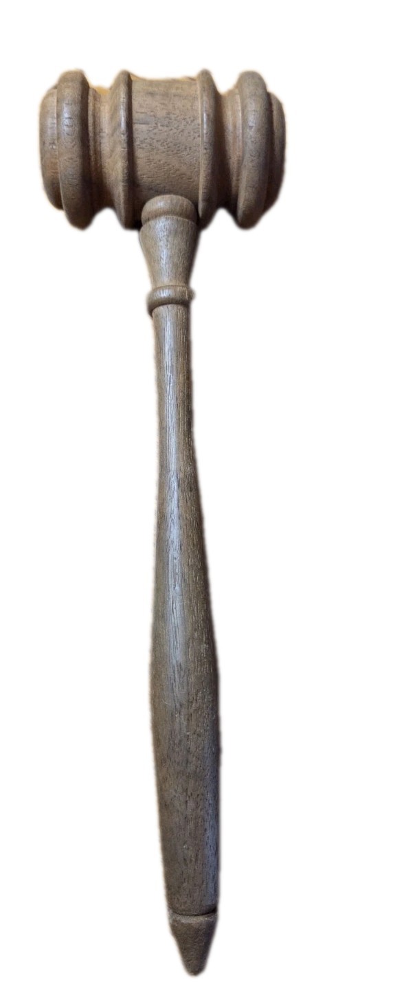 Wooden Judges Gavel – Collectible. Brown /Walnut Wooden Color. 10″×3″ Unbranded