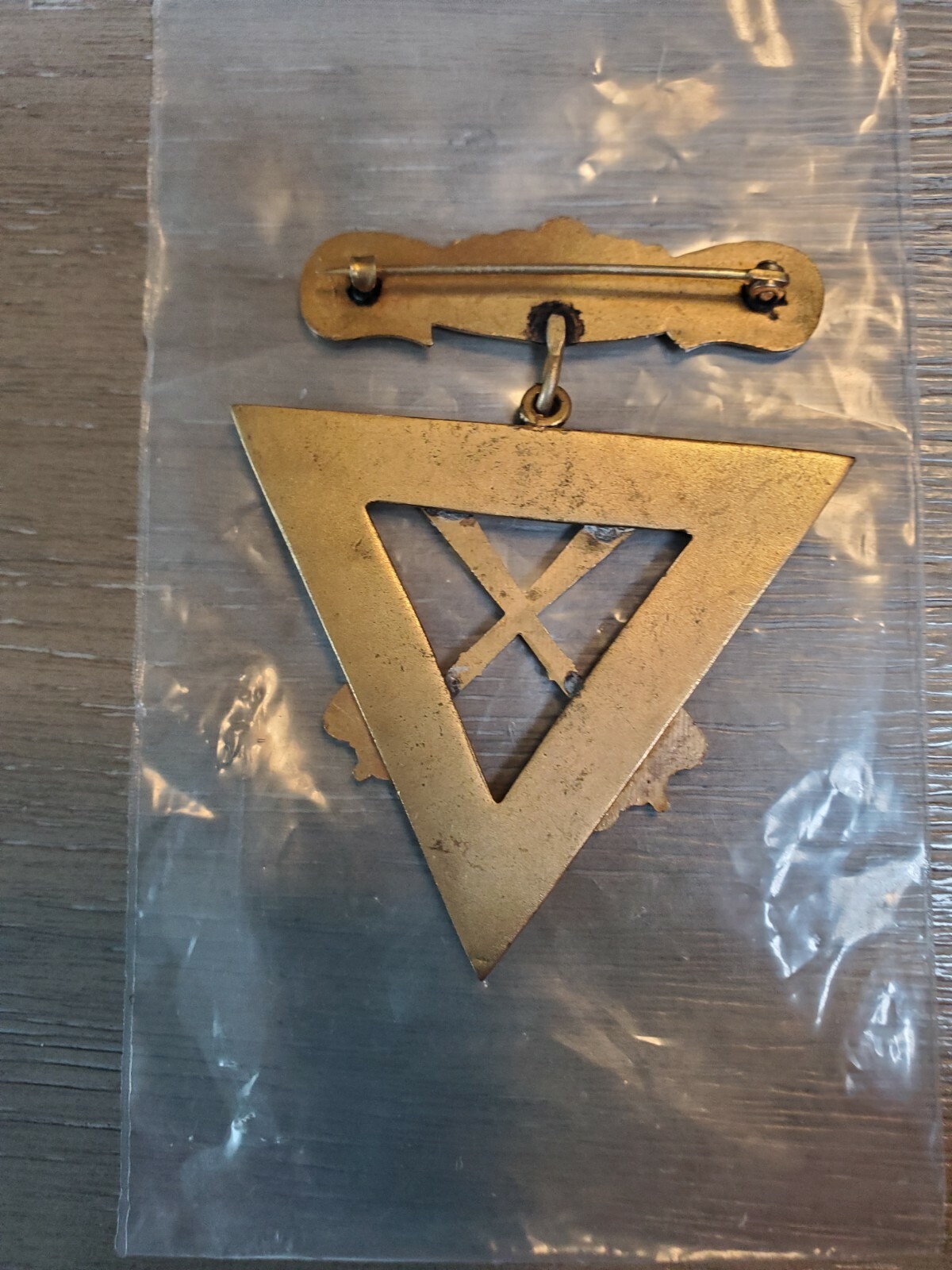 Antique Judge P.W.C. FHL Brass Etched Pin