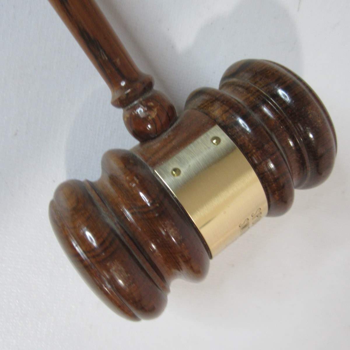Vintage Walnut Gavel 1960s Spokane Bar Association Excellent Cond 10 Inches