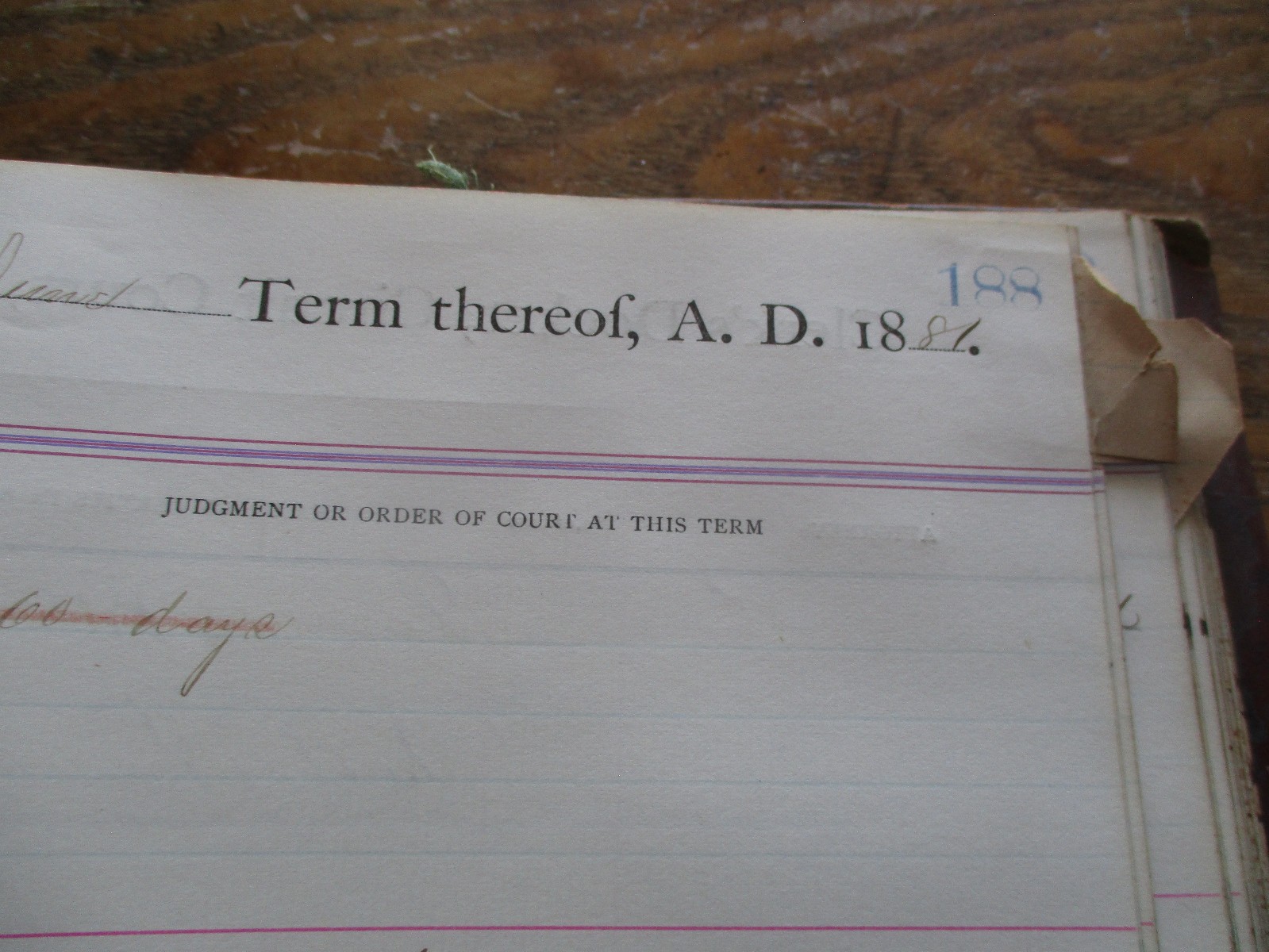 1879 Nodaway County Missouri Circuit Court Clerk’s Docket, large volume
