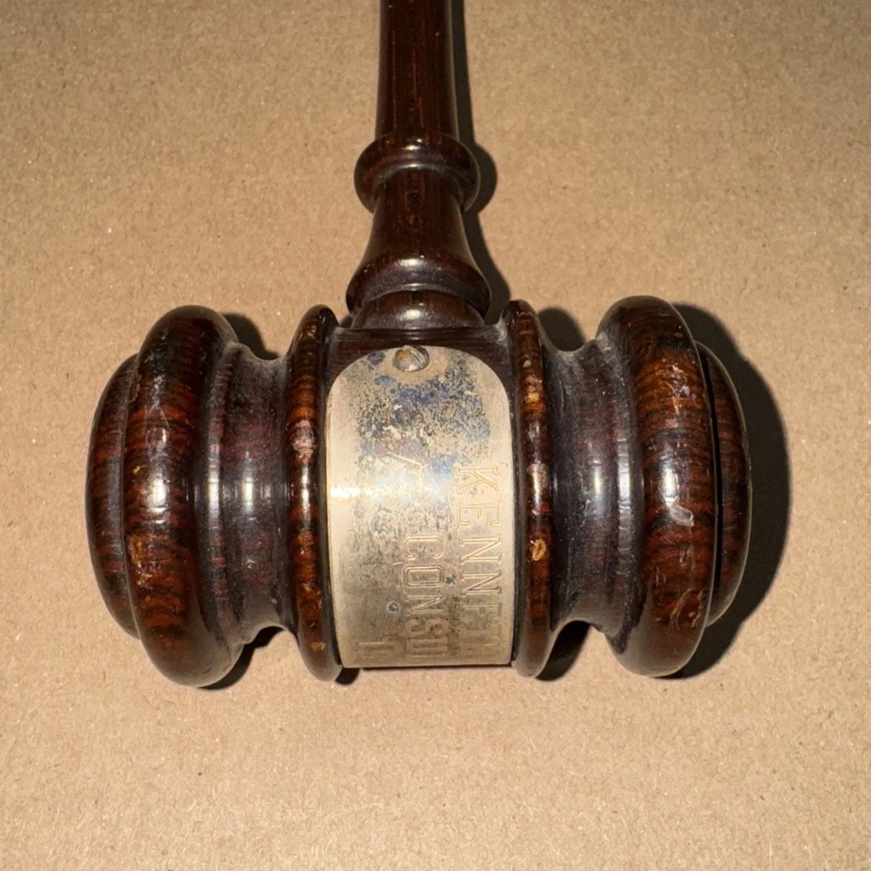Judge Gaval Wooden With Metal Engraving 1961 10” Mallet