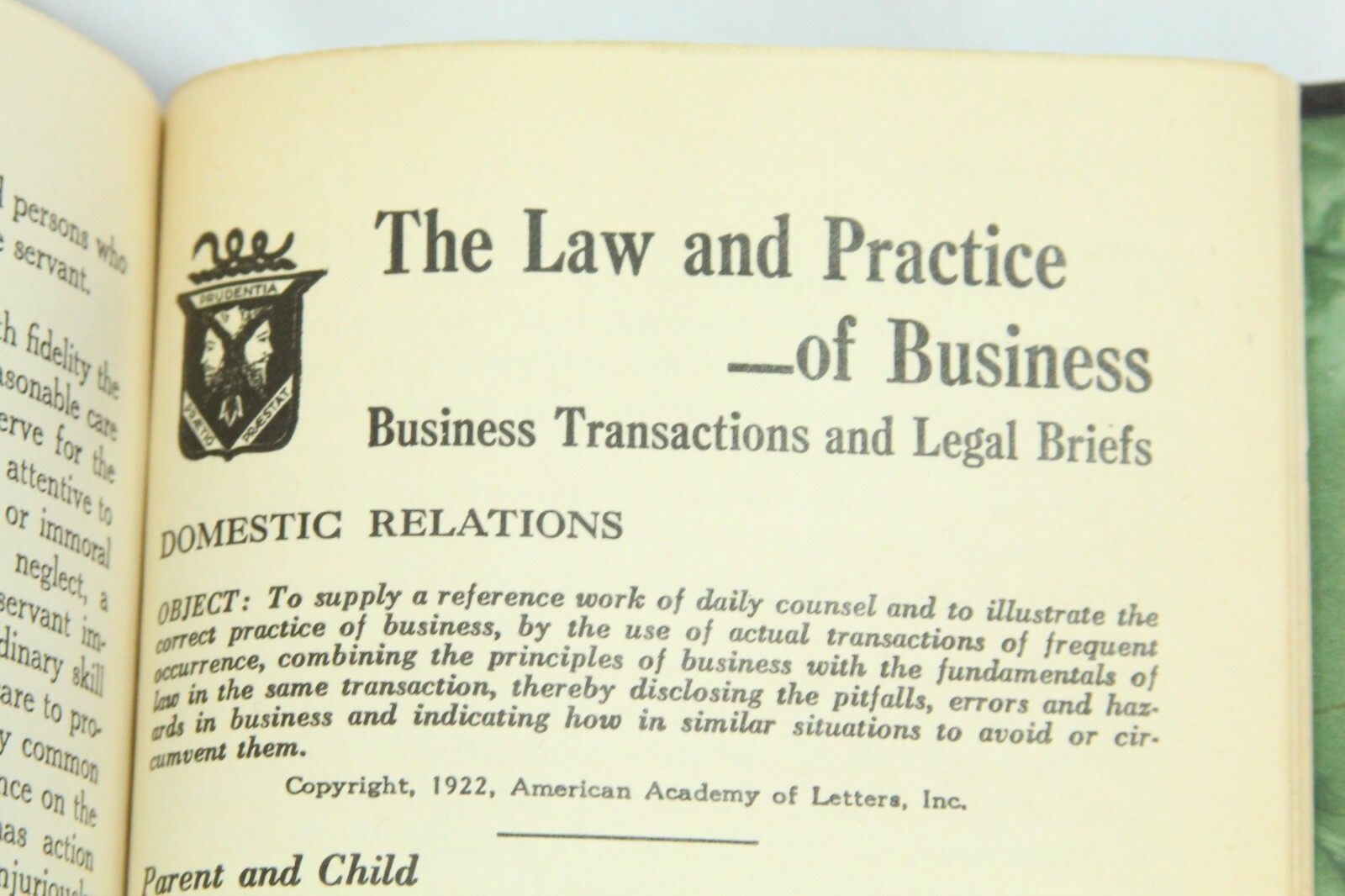 1923 Law Practice of Business American Academy of Letters Chicago Book