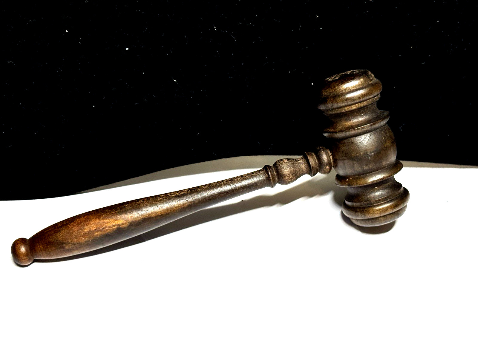 Vintage Wooden Gavel Wood Meeting Judges Judge ORDER COURT Costume Patina #98 86