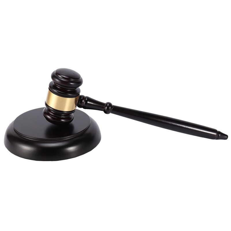 Wooden judge’s gavel auction hammer with sound for attorney judge auction2346