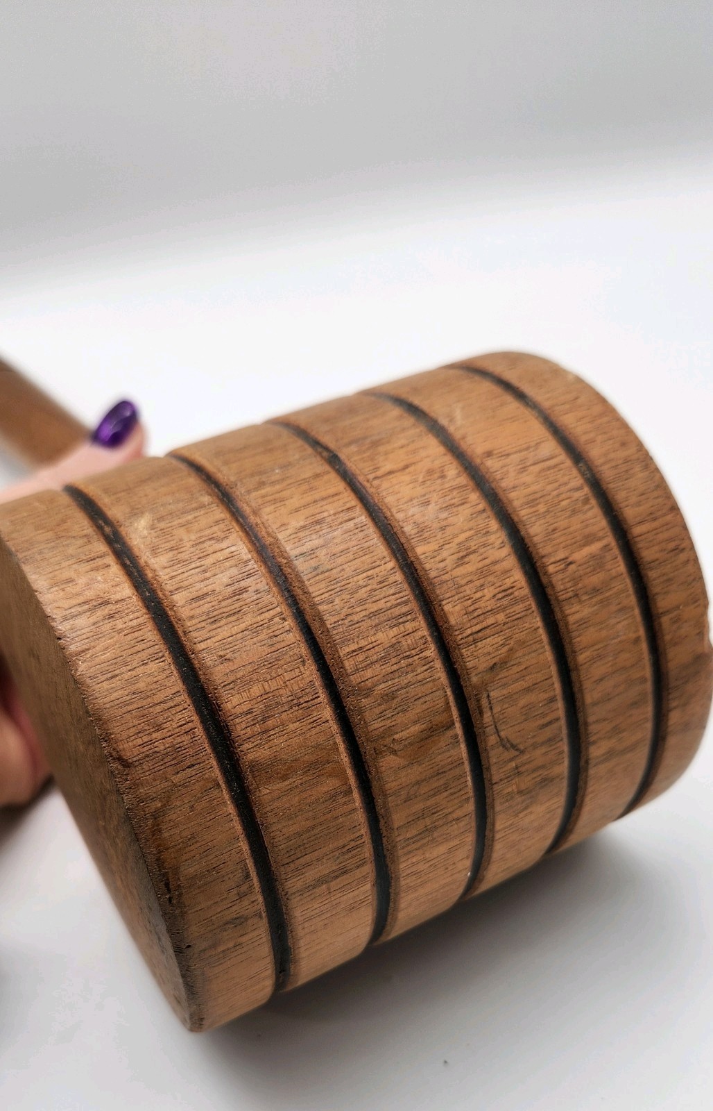 Turned 16” WOOD MALLET / GAVEL Vintage.