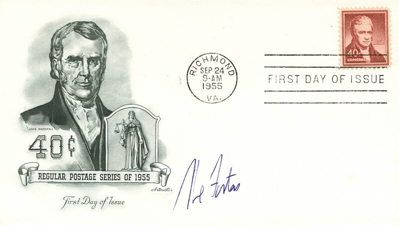 ABE FORTAS – FIRST DAY COVER SIGNED
