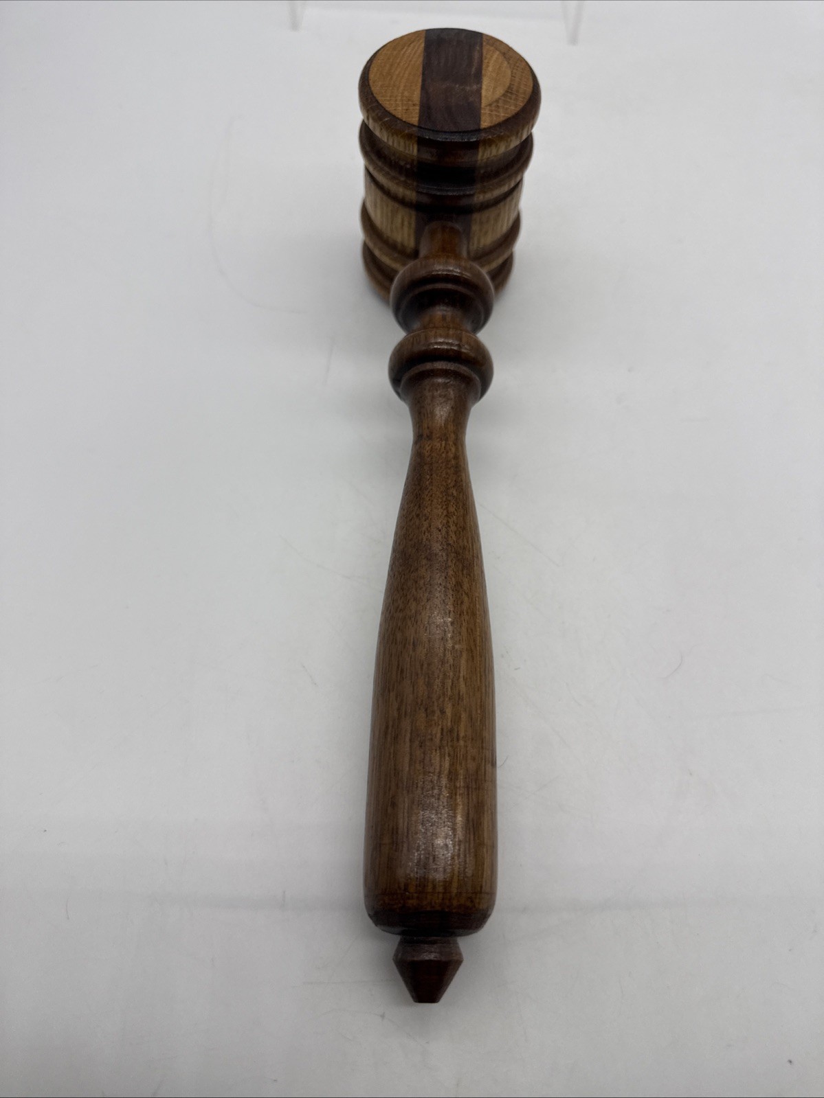 Handcrafted Wooden Judge Gavel Auctioneer Mallet Legal Decor Brown 10.5 Inch