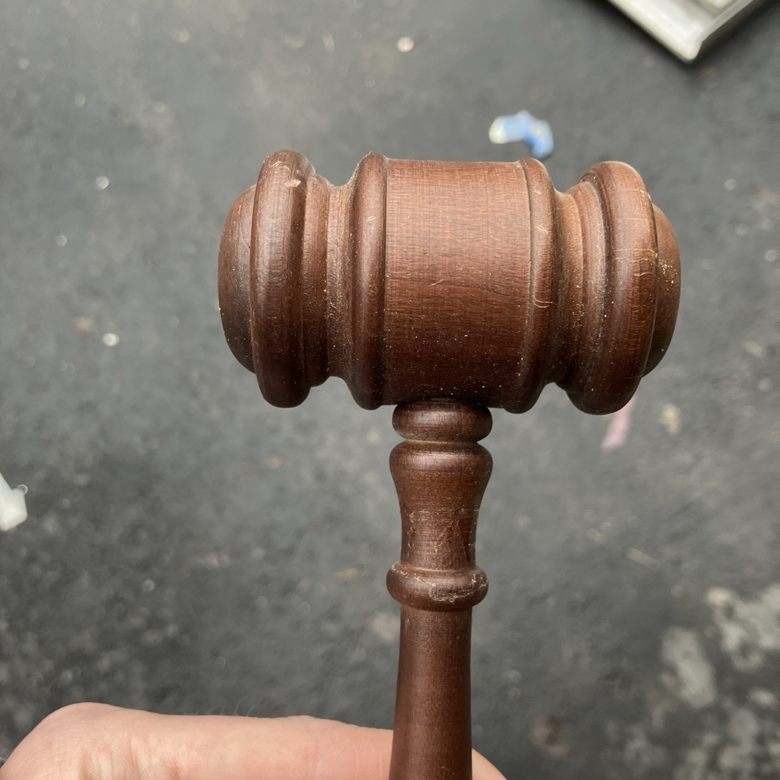 Wood-en Auctioneers Gavel 10” Inch Long Judge Brown B6