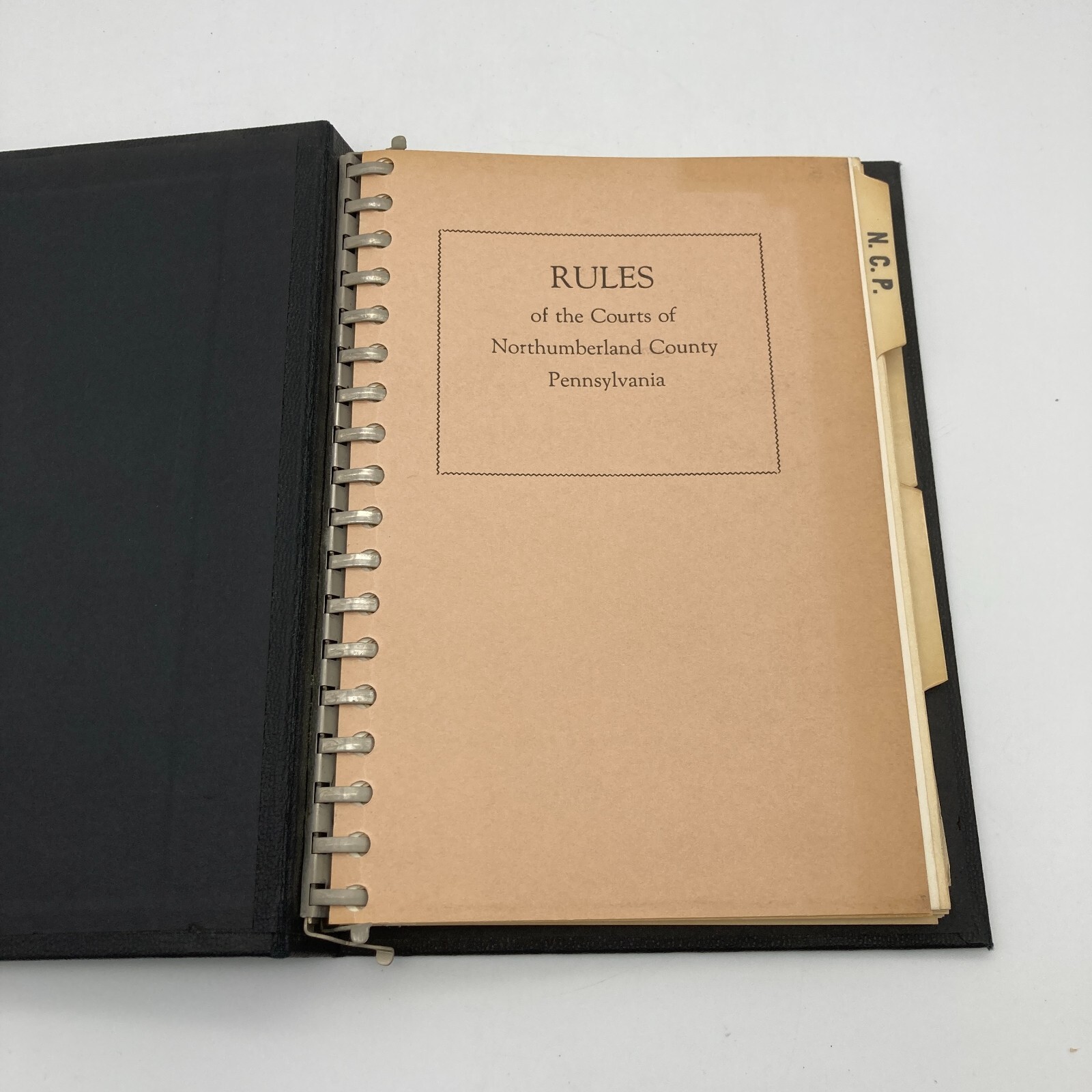 Rules Of Court Northumberland County Pennsylvania 1962 PA Law Book Orphans +More