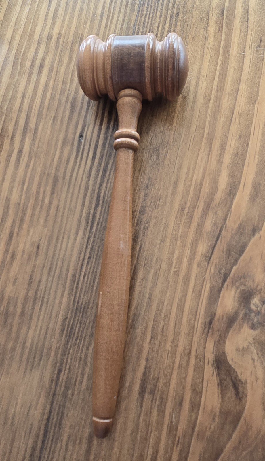 Vintage Wooden Walnut Gavel 10.5″. Engraved «J.D. Crabb». American Legion