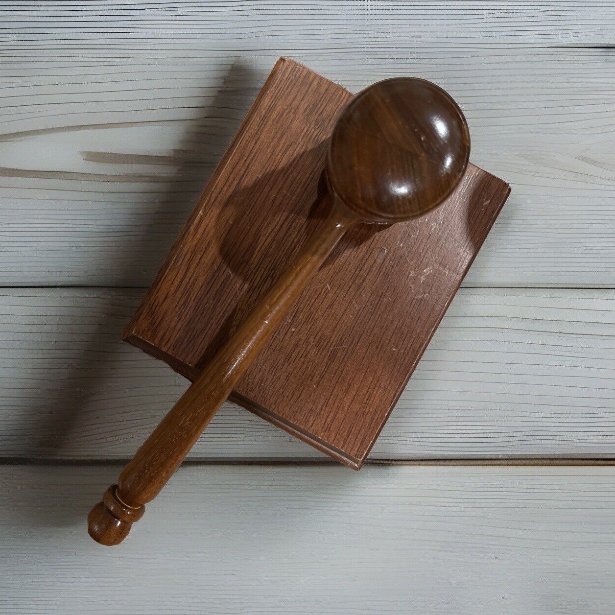 Vintage Wood Gavel Wooden Judge Auctioneer Mallet Ornate Auction Court Prop