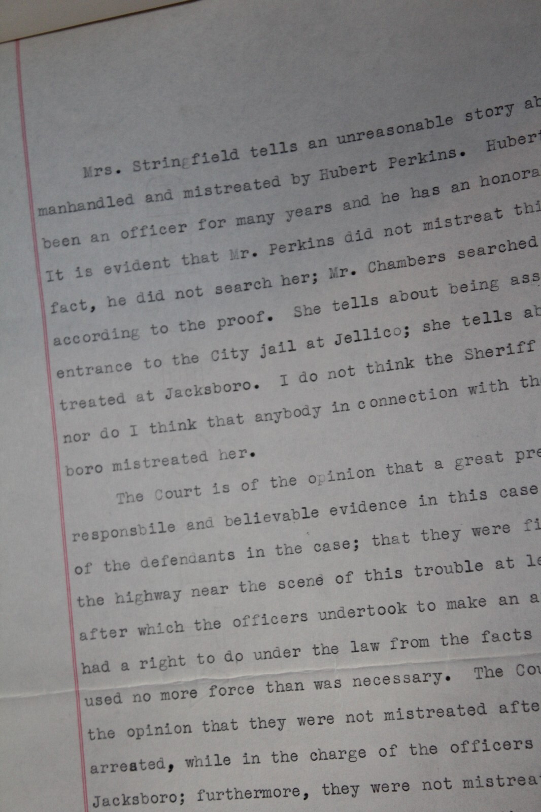 Judge Henry B. Brown (1929-1936) Ruling Campbell Co Tennessee Jellico Shooting